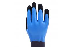 China POPALM 13 Gauge Polyester Double Dipped Gloves With Nitrile Gloss Full Coating supplier