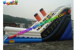 China Excellent Titanic White / Blue Inflatable Slip And Slide Party Use EN14960 supplier