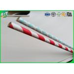 60gsm 120gsm 100% Virgin Wood Pulp Straw Paper Rolls , Eco - Friendly Paper for sale