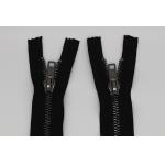 Black Separating Zipper For Jeans / Pants  , 22 Inch Chunky Open Ended Zips for sale