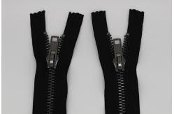 China Black Separating Zipper For Jeans / Pants  , 22 Inch Chunky Open Ended Zips supplier