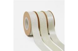 China Custom Embossed Ribbon for Craft Packaging Sustainable Polyester Glitter Satin Grosgrain supplier