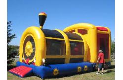 China Hot Sale Inflatable Amusement Park, Inflatable Yellow Train Tunnel supplier