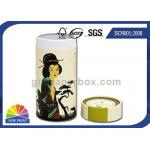 Food Grade Paper Cardboard Tube Packaging / Round Cylinder Packaging Box for Tea for sale