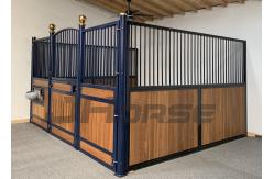 China Black Powder Coating Horse Stall Fronts European Bamboo Infill Economical Wood supplier