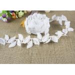 Milk Silk Water Soluble Chemical Polyester Lace Trim For Dresses Feather Pattern for sale