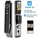 Glomarket Factory Price Wifi App Smart Door Lock With Face Recognition Biometric Fingerprint Cerradura Support Intercom Function for sale
