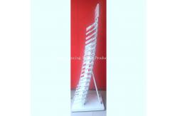 China 2050mm Height 320*480 mm  Sample Display Rack , Glass Display Racks With White supplier