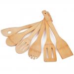 Antibacterial Bamboo Kitchen Supplies Cooking Spatulas Set 6 Pieces For Home for sale