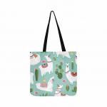 Reusable Foldable Shopping Tote Bag , Custom Printed Canvas Tote Bags for sale