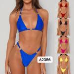Swimming Suits Bikini Sexy Strength Abrasion Resistance High Elastic Blue Backless Bikini miss for sale