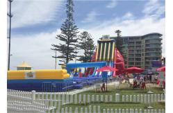 China Outdoor Entermainment Inflatable Water Slide With Pool Fire Retardant supplier