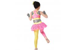 China MiDee Jazz Dance Costumes Zebra Leotard Sequin Vest Multi Color Lycra Skirt-Pants For Girls supplier