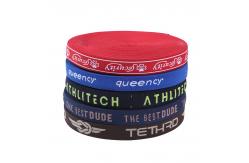China Polyester Waistband Custom Logo Jacquard Elastic Webbing Strap In Any Color Customizable supplier