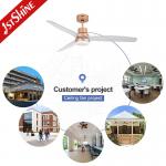 1stshine Bedroom LED Ceiling Fan with Light and Remote 15cm Suspender Length OEM