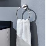 Grey Polished Chrome Hand Towel Holder Sus304 Circular Towel Rack for sale