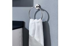 China Grey Polished Chrome Hand Towel Holder Sus304 Circular Towel Rack supplier
