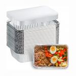 F4 83185 Disposable Foil Containers With Lids 1750ml Rectangle Aluminium Cake Foil