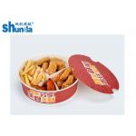 150oz Popcorn Fried PLA Coated Paper Cup Fan With Plastic Lid for sale