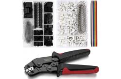 China Practical Multipurpose Cable Crimper Set , Portable Ratchet Crimping Tool Kit supplier