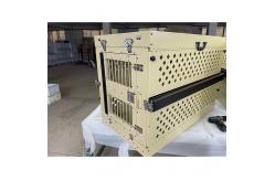 China Collapsible XL Dog Kennel Crate Khaki Tan Colour Foldable Escape Proof 40 Inch supplier