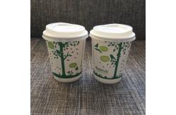 China Pla Coffee Biodegradable And Compostable Tableware Paper Cups 16oz Double Wall With Lids supplier