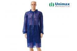 China ISO CE Unimax Polypropylene or SMS lab coat with Velcro supplier