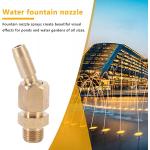 DN15 Brass Universal Dancing Fountain Nozzles 3m3/h Water Flow for sale