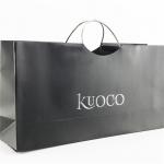 SGS Personalized Paper Bags Custom Printed Black Luxury Paper Gift Bags With Handles for sale