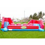 Red Balls Inflatable Sports Games Wipe Out Interactive Obstacle Course for sale