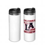 15oz 450ml White Sublimation Sport Water Bottle Blanks Straight Double Wall Vacuum Stainless Steel Sublimation Tumbler for sale