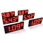 IP65 Electronic Gas Price Signs For Oil Station Aluminium Frame / Iron Cabinet for sale