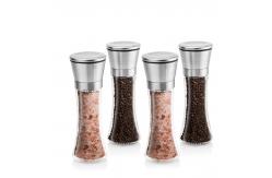 China Adjustable Spice Biodegradable 160ml Glass Pepper Grinder supplier