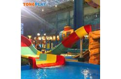 China 100sqm 200sqm Fiber Glass Pool Slide U Shaped Slalom Water Slide supplier