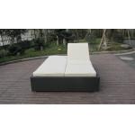 PE Rattan Adjustable Lounge Chair , Modern Foldable Chaise Lounge for sale