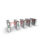 Smoothly Running Baffle Gate Turnstile Pedestrian Flap Barrier With BLDC Motor for sale