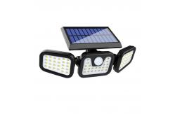 China Solar Powered Motion Sensor Three Heads Led Flood Light 2000MA supplier