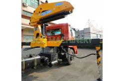 China Yellow Cormach 10t Foldable Boom Lorry Mounted Crane supplier