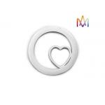 30mm Heart Shaped Hollow Circular Ring Ladies Bracelet Charms for sale