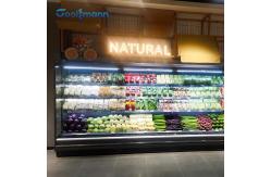 China Four Layer Open Front Refrigerated Display Case Air Curtain Adjustable Shelf Cooler supplier