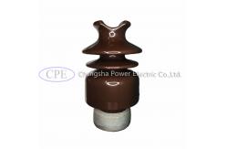 China ODM Brown Glazed Porcelain Pin Post Insulator With Hardware supplier
