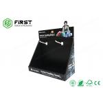 Matte Black Pegboard Hanging Cardboard Counter Display Stand Environmental Friendly