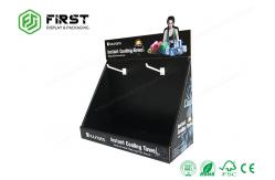 China Matte Black Pegboard Hanging Cardboard Counter Display Stand Environmental Friendly supplier