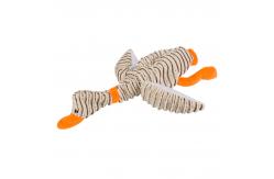 China Grey Beige Squeaky Dog 25cm Duck Plush Toys/pet toys supplier