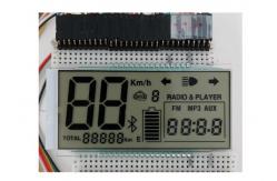 China 7 Segments HTN Monochrome LCD Display For Instrument With Zebra Connector supplier