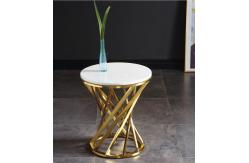 China 30kg Glossy Tempering Glass / Round Marble End Table For Living Room supplier