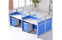 China Custom Office Furniture Partitions With Storage Cabinet , 4 Person Workstation Desk supplier