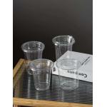 Custom 90mm Disposable Bubble Tea Cups Smoothies Cold Coffee Drinking Plastic Pet Cups