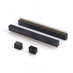 1.0 Female Header Dip Double Row Straight PA6T Black 2pin-100pin Board To Board connector for sale