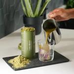 Matcha Coffee Tin Factory Custom LOGO Print Small Jar Combination Tea Container Round Cylindrical Metal Box Coffee Tea Tins Cans Packaging for sale